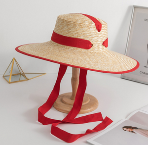 2025 новая пляжная шляпа с большими полями, модная шляпа с солнцезащитным козырьком, оптовая продажа, дешевая цена, соломенные шляпы с подолом - Product Image 5