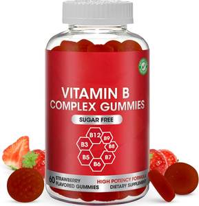 ODM OEM funzionale caramella gommosa vitamina B Gummies complessi senza zucchero B3 B5 B6 <span class=keywords><strong>B7</strong></span> B8 B9 B12 - Product Image 2