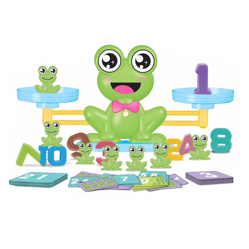Обучающие игрушки frog STEM для мальчиков и девочек, математический обучающий материал, подсчет баланса, крутые математические игры