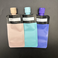 Pochette de voyage personnalisée à impression intégrale avec bouchon à clapet et bec verseur pour liquides, crèmes, lotions, cosmétiques, flacon en plastique, sac de transport