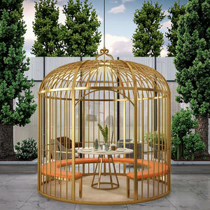 Personalizzabile Gazebo Booth schermo stanza divisorio padiglione divisorio grande in ferro gabbia per uccelli con struttura in acciaio inox - Product Image 1