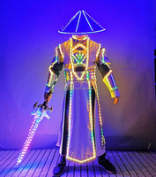 KTV bar allumer costume costume chevaleresque vêtements led vêtements scène atmosphère vêtements rue performance vêtements chapeau et épée