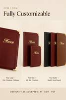 Porte-Comptes de Restaurant Personnalisé Bbontic en Cuir PU, Porte-Menus, Porte-Notes de Client, Porte-Bloc-Notes Professionnel