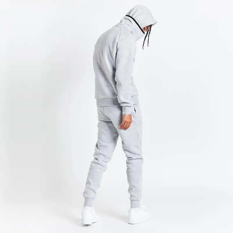 Neues Design Herren Jogger Sets Französisch Terry Sports 2-teilige Trainings anzug Maske Hoodie Trainings anzüge für Männer