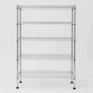 Scaffalatura in Acciaio Inox 201/304 di Alta Qualità, Doppio Lato, Leggera, con Ripiani Solidi e Rivestimento in Polvere Epossidica - Product Image 1