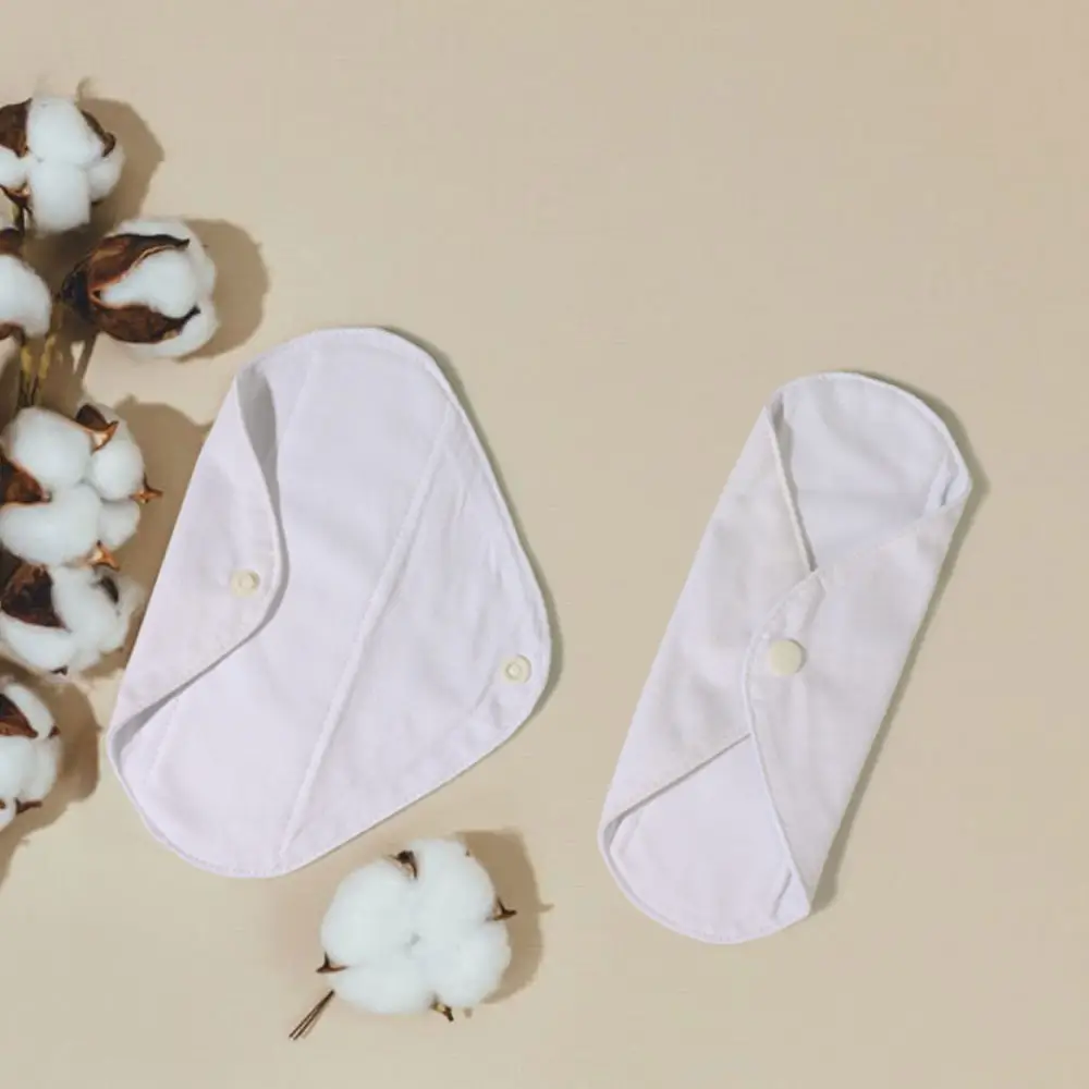 A29 Doek Maandverband Zware Stroom Dagelijks Gebruik Menstruatie Herbruikbare Pads Wasbaar Maandverband Maat S Puur Wit 5 Stks/set