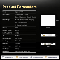 12CH Amplifier Mobil DSP Daya Tinggi yang Dapat Disusun Bertingkat, Input Koaksial Optik, Pabrik OEM, Prosesor Suara Digital Hi-Fi Multi-Saluran untuk Mobil