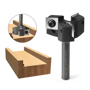 HOZLY Inserto-Estilo Spoilboard Fresa frontal Fresa Router Bit 3-Blades Reemplazable CNC Machine Tools Carpintería End Mill