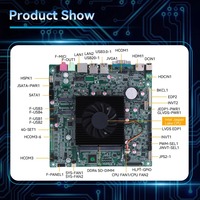 Usine Mini ITX Carte Mère VGA LVDS 6 * Com Processeur Intel Celeron N5095 DDR4 3 Affichage X86 Carte Mini-ITX Industrielle Intégrée