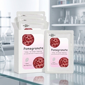 Masque facial coréen bio-fermenté à la grenade, anti-rides, nourrissant, à l'extrait de fruits, fabricant de masques en feuille pour le visage - Product Image 1