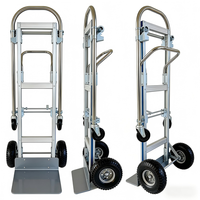 Chariot à plateforme métallique pliable OEM personnalisé, capacité 200 kg, pour l'escalade industrielle des escaliers, à deux roues