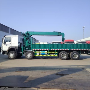 Truk Kargo Berat Sinotruk 40 60 <span class=keywords><strong>Ton</strong></span> HOWO 8x4 10 12 Roda Murah Dengan <span class=keywords><strong>Crane</strong></span> Boom 20t Dijual - Product Image 4