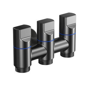 Nouvelle arrivée <span class=keywords><strong>Robinet</strong></span> <span class=keywords><strong>d</strong></span>'angle à quatre voies en cuivre Une entrée Trois sorties Séparateur <span class=keywords><strong>d</strong></span>'eau multifonctionnel pour cuisine salle de bain - Product Image 1