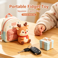Figurine de renne anti-stress souple en EVA, jouet sensoriel de Noël mignon et collectionnable, cadeau à presser pour les 14 ans et plus, vente en gros