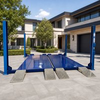 Empileur de voitures à câbles en acier à 4 niveaux peu encombrant GG LIFTERS – Solution de stockage multi-véhicules à 4 poteaux double largeur