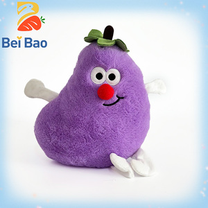 Jouets en <span class=keywords><strong>peluche</strong></span> doux personnalisés Eggplant Toys pour machine à griffes de vente automatique, cadeau d'anniversaire, rembourrage en coton PP - Product Image 1