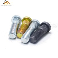 Boulons de roue moletés zingués et oxydés noirs avec écrous pour voitures particulières et camionnettes – Assortiment de fixations de moyeu de roue