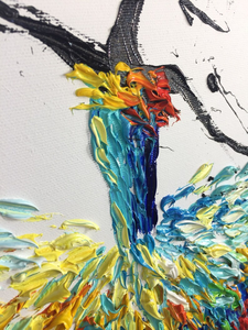 Dipinto Moderno Astratto di Ballerina Oversize, Olio su Tela Fatto a Mano con Cornice - Product Image 2