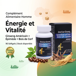 Complemento Alimenticio Vitalite Homme, Ginseng Americano, Epimedium, Gelatina de Asta de Ciervo, 90 Cápsulas - Product Image 1