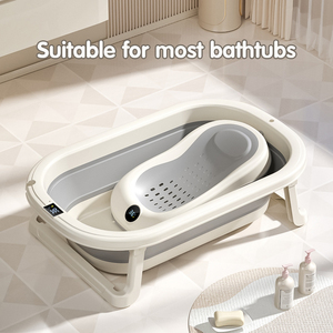Nuova Sedia da Bagno Sicura per Neonati e Bambini, Vasca da Bagno in Plastica Traspirante con Termometro, Prodotti per il <span class=keywords><strong>Bagnetto</strong></span> del Bambino - Product Image 1