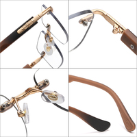 Lunettes photochromiques sans monture UV400 rectangulaires, anti-lumière bleue, tendance, avec verres optiques de type diamant