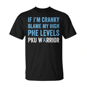 T-shirt per la sensibilizzazione alla fenilchetonuria con design Warrior - Product Image 2