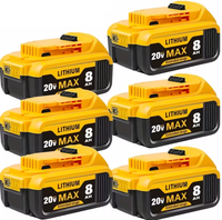 Paket Baterai Li-ion 20V Isi Ulang 8Ah, Tingkat Pengosongan 10C, 1200 Siklus, 700g untuk Model DCB208 IMR 18650, Daya Mainan RC