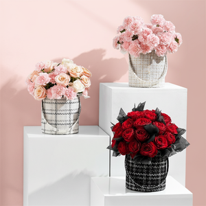 <span class=keywords><strong>Cajas</strong></span> de Regalo de <span class=keywords><strong>Tela</strong></span> Personalizables al por Mayor para Arreglos Florales, <span class=keywords><strong>con</strong></span> Forro de Esponja y Laminación Mate Offset - Product Image 1