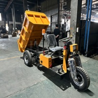 Mini-dumper électrique à trois roues ZY-155, camion benne hydraulique à essieu arrière à insertion directe renforcé pour le transport en tunnel étroit et dans les mines