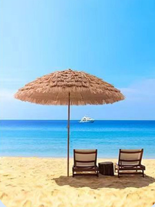 LS tùy chỉnh Hawaii Phong Cách Bãi biển Ô Tiki dù che nắng ngoài trời dù che nắng với mô hình thẳng điều khiển bằng tay cho các bên - Product Image 3