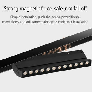 Verstellbare Industrielle Gitterlampe LED Magnetisches Schienensystem Dimmbare Fokussierbare Strahler COB Aluminium Kopfleiste 2ALGD2203CA - Product Image 6