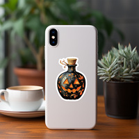 50 Pegatinas Personalizadas de Halloween para Botellas de Agua, Teléfonos Móviles, Computadoras, Patinetas, Pegatinas Decorativas Impermeables