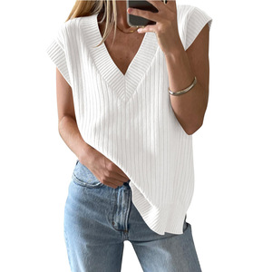 Tks 2026 Nuova Collezione Estiva Top Basic da Donna Casual Slim Tinta Unita - Product Image 3