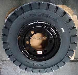 Neumáticos Sólidos Resistentes para Montacargas <span class=keywords><strong>8.25</strong></span> X15 <span class=keywords><strong>8.25</strong></span>-15 825-15 825x15 Neumático Sólido con Rin - Product Image 4