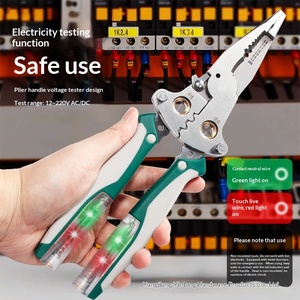 Key Plate Multi-function <b>Wire</b> Stripping Pliers Electricians Measuring Pen Insulated <b>Wire</b> Winding Manual Metal Industrial Grade - Product Image 3