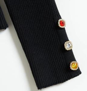 Button up <strong>Cardigan</strong> Sweater Womens <strong>Chunky</strong> Button Down <strong>Cardigans</strong> for Ladies <strong>Black</strong> Button up <strong>Cardigan</strong> With Pockets - Product Image 4