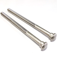 Boulons de rail non standard en acier inoxydable finition brute, tête ovale, grade A2-70 et A4-80, pour voies ferrées