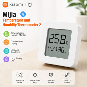 Moniteur de température et d'humidité sans fil <span class=keywords><strong>Xiaomi</strong></span> Mijia original, thermomètre numérique intelligent, <span class=keywords><strong>hygromètre</strong></span>, écran LCD, thermomètre - Product Image 1