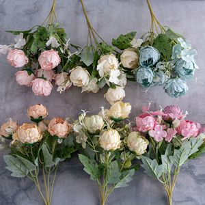 CallaFloral Peony <b>Artificial</b> Flower <b>Bouquet</b> Polyester Indoor Wedding Decoration INS Style Cross Border Ecommerce - Product Image 2