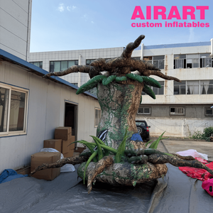 Tronco de Árbol Inflable Gigante Personalizado de Fábrica con Raíces Expuestas, Accesorio Inflable Realista con Textura de Árbol de <span class=keywords><strong>la</strong></span> Selva para Fiestas - Product Image 3