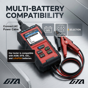 Testeur de batterie de voiture 40-2200 CCA 7-30V GTA700 Garantie 1 an Ajustement universel Multi-tension Charge et réparation - Product Image 3