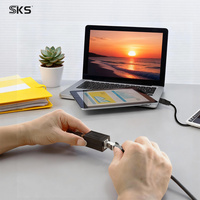 RJ45 Coupler Ethernet Extender Adapter Hitam Konektor Inline Cat6 Cat5e Cat5 Kabel Jaringan LAN Laptop Ponsel LED