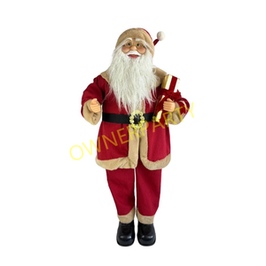 Père Noël porte un cadeau drôle grandeur nature Père Noël haute qualité Noël Animatronic Père Noël danse avec <span class=keywords><strong>musique</strong></span> - Product Image 1