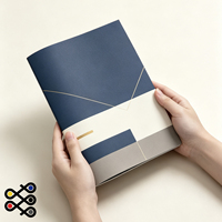 Brochure de Luxe Moderne à Reliure Spirale Géométrique avec Papier Offset et Carton pour Présentation de Marque d'Entreprise