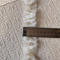 Dentelle multicolores sur mesure, dentelle à volants, dentelle plissée blanche, dentelle pour vêtements, dentelle plissée pour robe