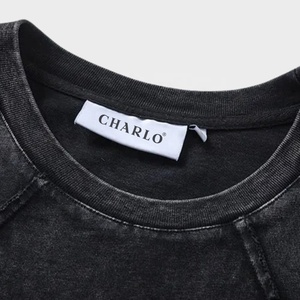 Camisetas de calle de gran tamañ<span class=keywords><strong>o</strong></span> personalizadas de alta calidad para hombres, camiseta de lavado ácido Vintage Boxy de algodón 100% de peso pesado para hombres - Product Image 3