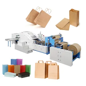 Automatic digital printing machine paper bags with paper bag sealing machine for sale
