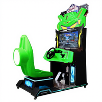 KAIMI Arcade Machine de course Outrun pour enfants à monnayeur, simulateur de voiture en acrylique, vidéo électronique anglaise pour parc d'attractions