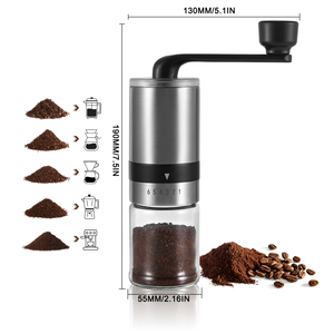 Molinillo de Café Manual Comercial al por Mayor, de Acero Inoxidable, con Manivela Ajustable, Portátil, para Cafetería - Product Image 2