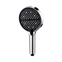 Pommeau de Douche Céramique Haute Pression à Jets Pluie/Massage, Réglable en Continu, Grand Panneau, Débit d'Eau Élevé, Design Luxe